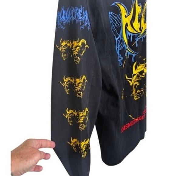 KILL CREW Tee Long Sleeve Shirt XL Black Dismember Your Demons Graphic Print - Picture 3 of 6